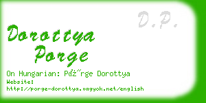 dorottya porge business card